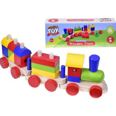 Wooden Blocks Train Play Set