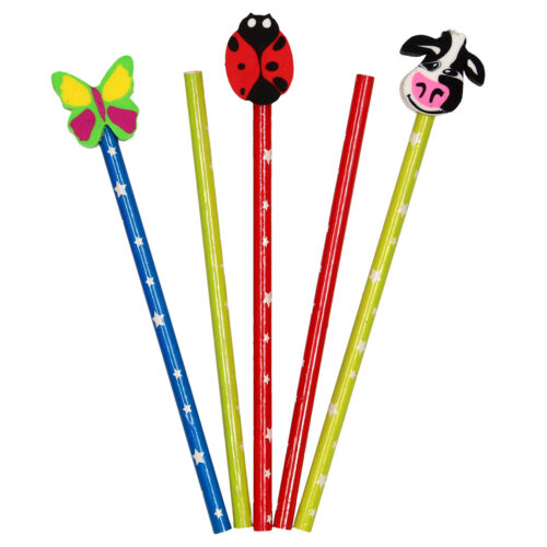 Pencil - 5pk Animal Toppers