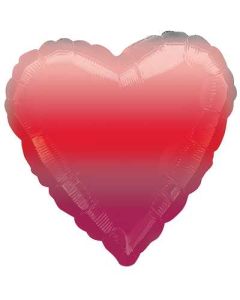 Red & Pink Ombre Hearts 18"